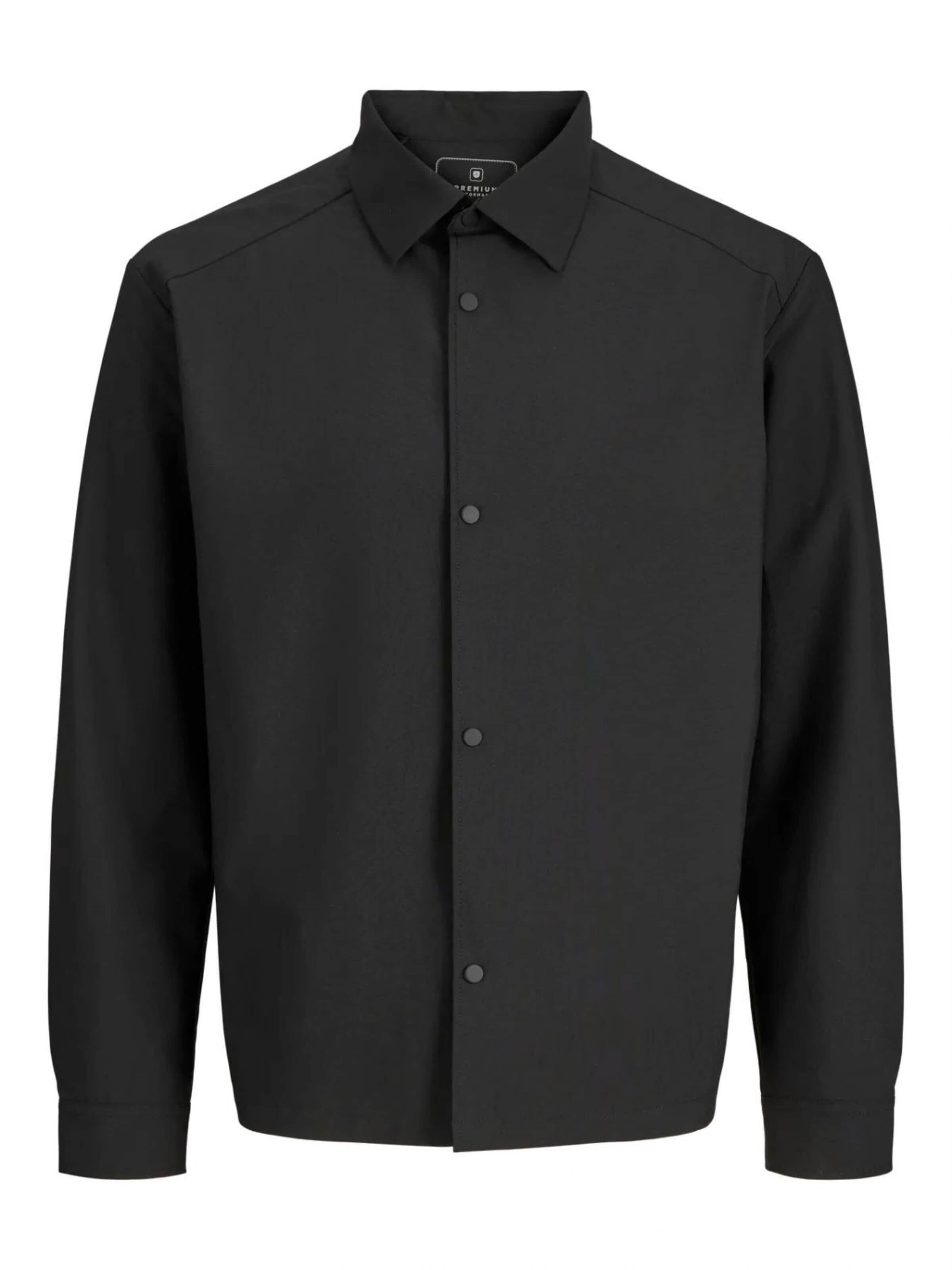Jacks & Jones Regular fit Business shirt in Black: front