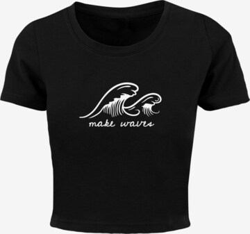 Merchcode T-Shirt 'Summer - Make Waves' in Schwarz: predná strana