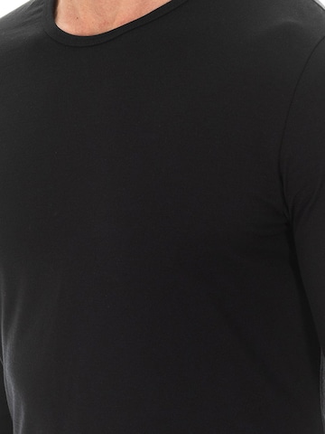 Maglietta intima 'Long-Sleeved T-Shirt Egyptian Cotton' di zd ZERO DEFECTS in nero