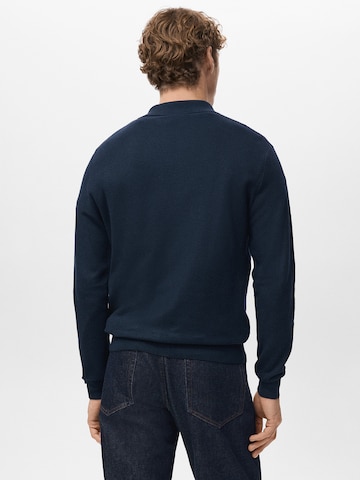 MANGO MAN Sveter 'Tens' - Modrá