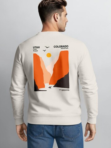 Neverless Sweatshirt 'Colorado River' in Beige
