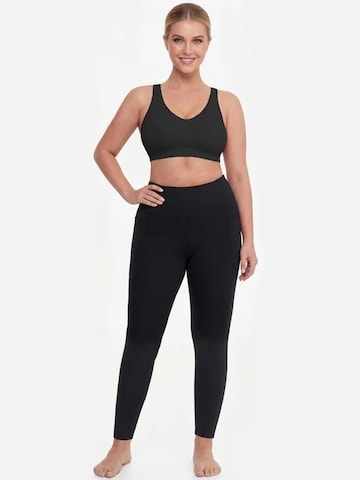 Leggings 'High-Waist-Sportleggings mit Handytasche' Shapetape en noir : devant