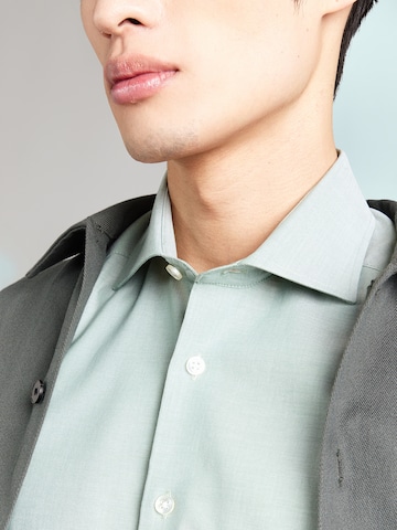 Bruun & StengadeSlim Fit Košulja 'Jorge' - zelena boja