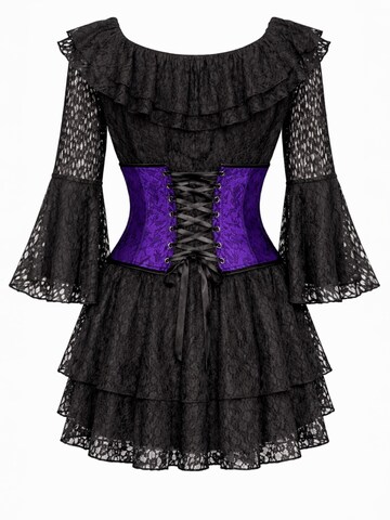 Elena Athanasiadou Avondjurk 'Royal Lace Corset Dress' in Zwart