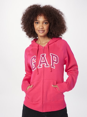 GAP Zip-Up Hoodie in Pink: front