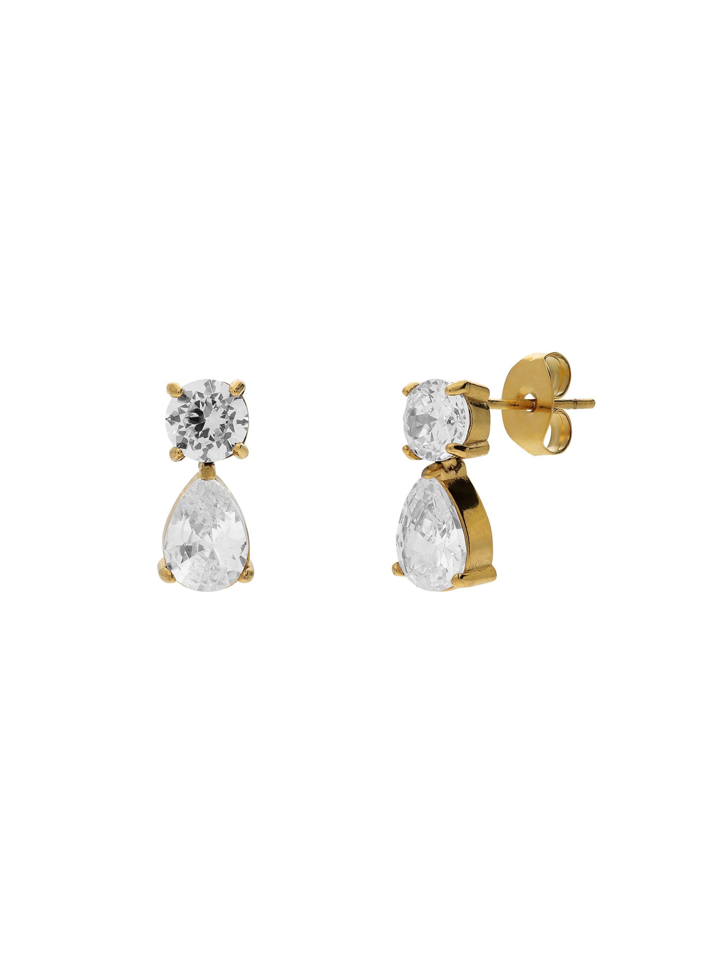 Lucardi Earrings in Gold: front