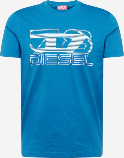 DIESEL T-Shirt 'T-DIEGOR-K74' in blau / weiß, Produktansicht