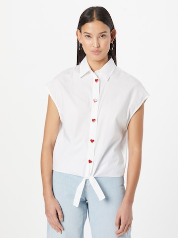 Love Moschino Blouse 'CAMICIA' in Wit: voorkant