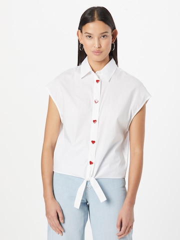 Chemisier 'CAMICIA' Love Moschino en blanc : devant