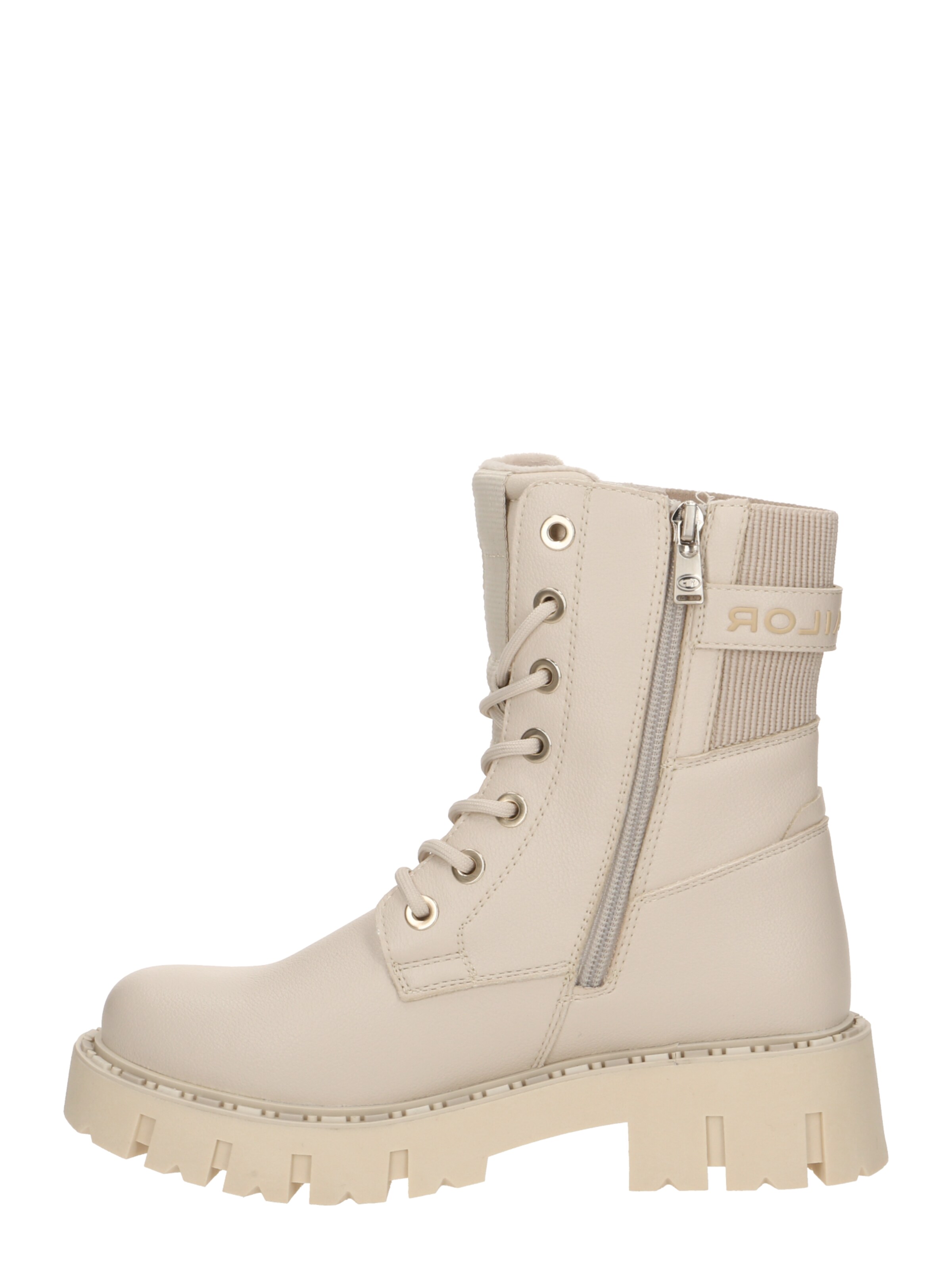 TOM TAILOR Ботинки на шнуровке в Бежевый