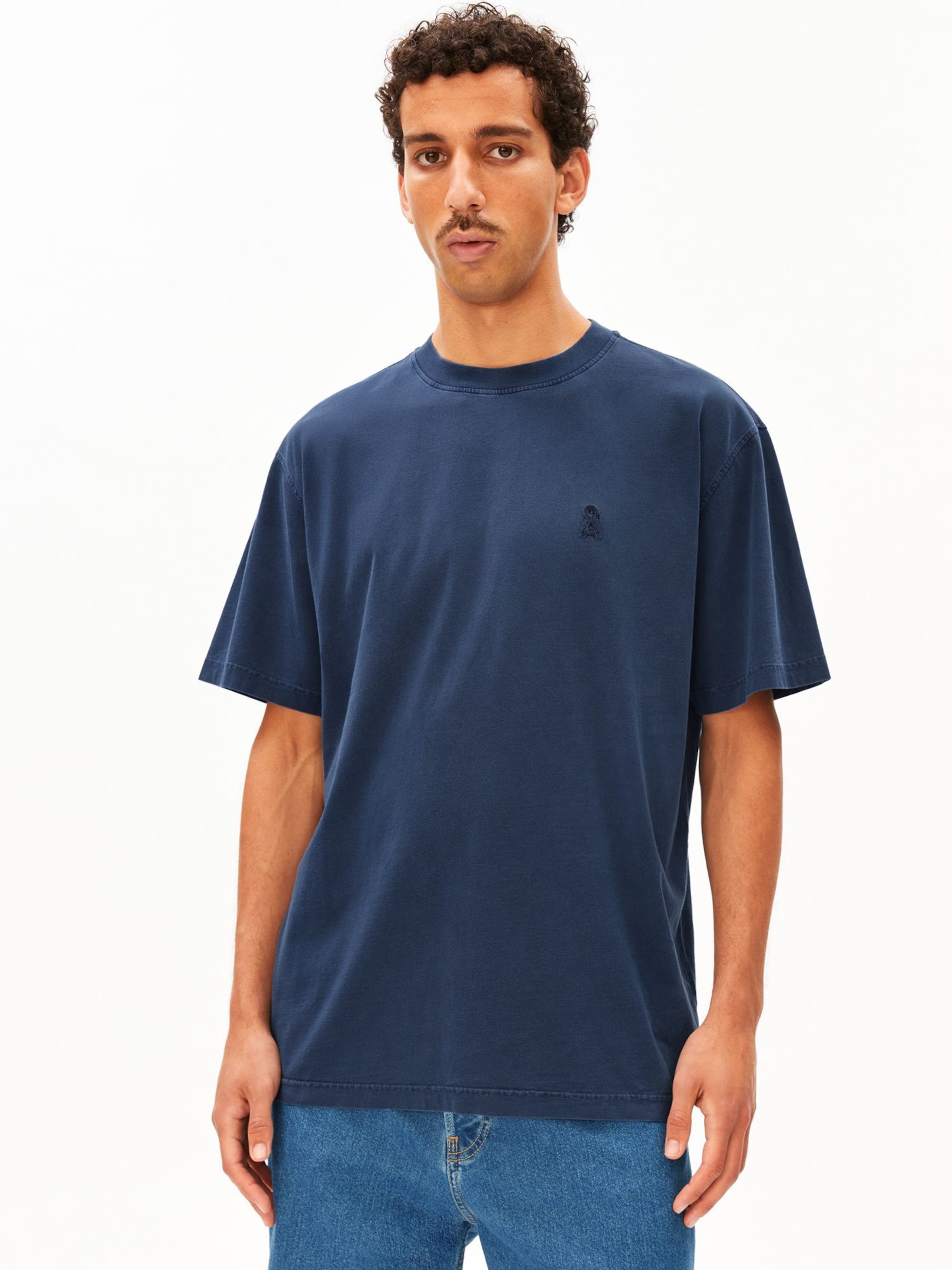 T-Shirt ARMEDANGELS en bleu : devant