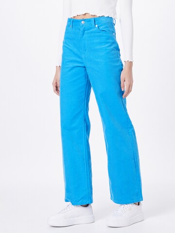 Monki - Pierna ancha Pantalón en azul: frente