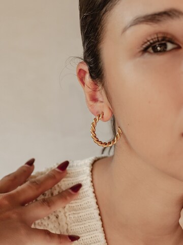 Hey Happiness - Pendientes 'Torsade' en oro