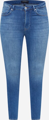 ONLY Carmakoma Slimfit Jeans i blå: forside