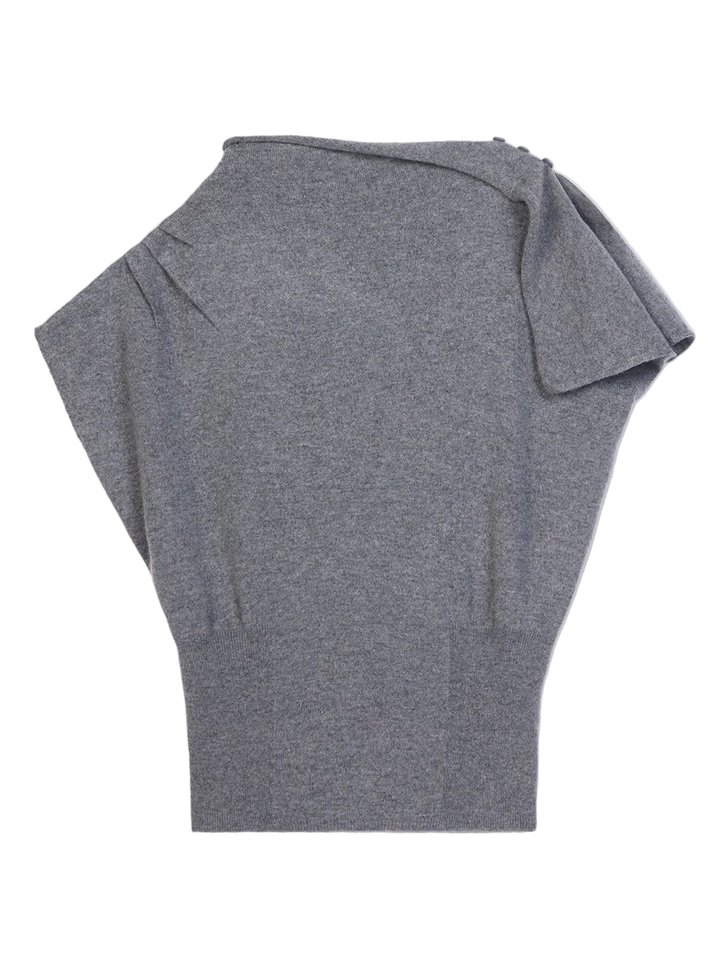 GOBI Cashmere Top in Grey: front