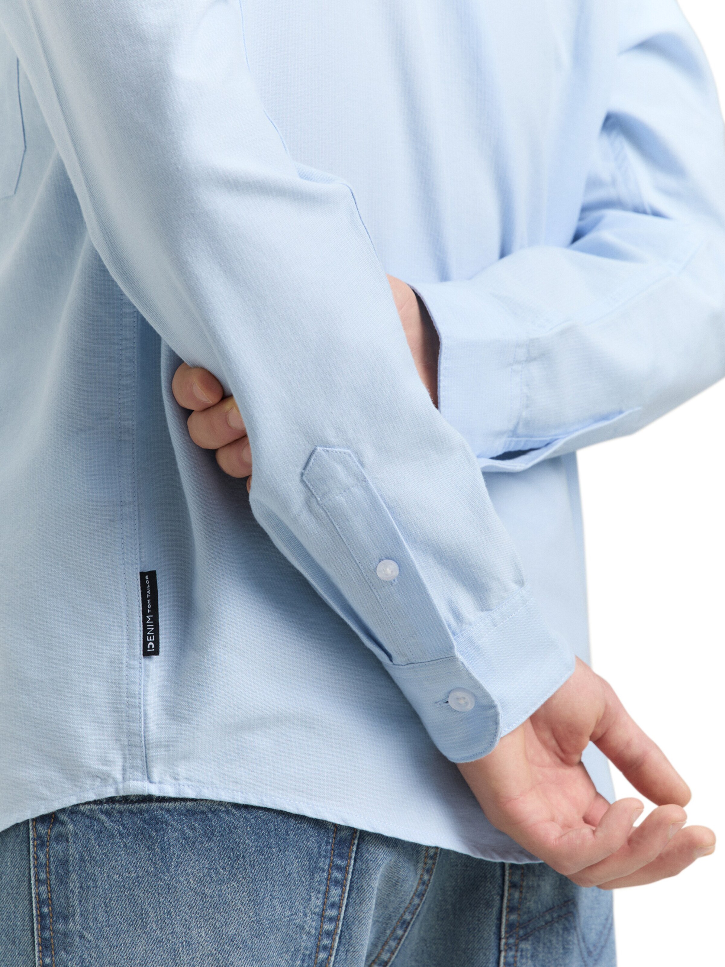 TOM TAILOR DENIM Comfort fit Overhemd in Blauw