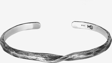 Haze&Glory Armband 'Twisted' in Zilver: voorkant