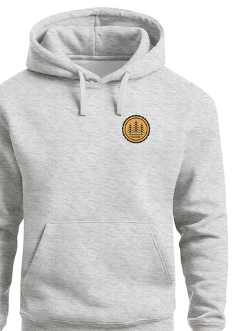 Neverless Sweatshirt 'Bäume Badge 1'‌‌‌‌‌‌ in Grau