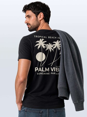 Neverless Shirt 'Palm Vibes'‌‌‌‌‌‌‌‌‌ in Schwarz