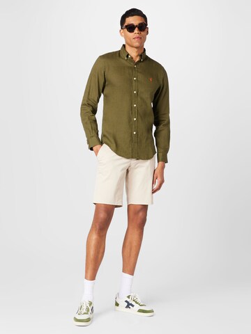 Coupe slim Chemise Polo Ralph Lauren en vert