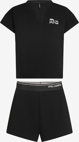 juoda Karl Lagerfeld Pižama 'Ikon kurzes': priekis