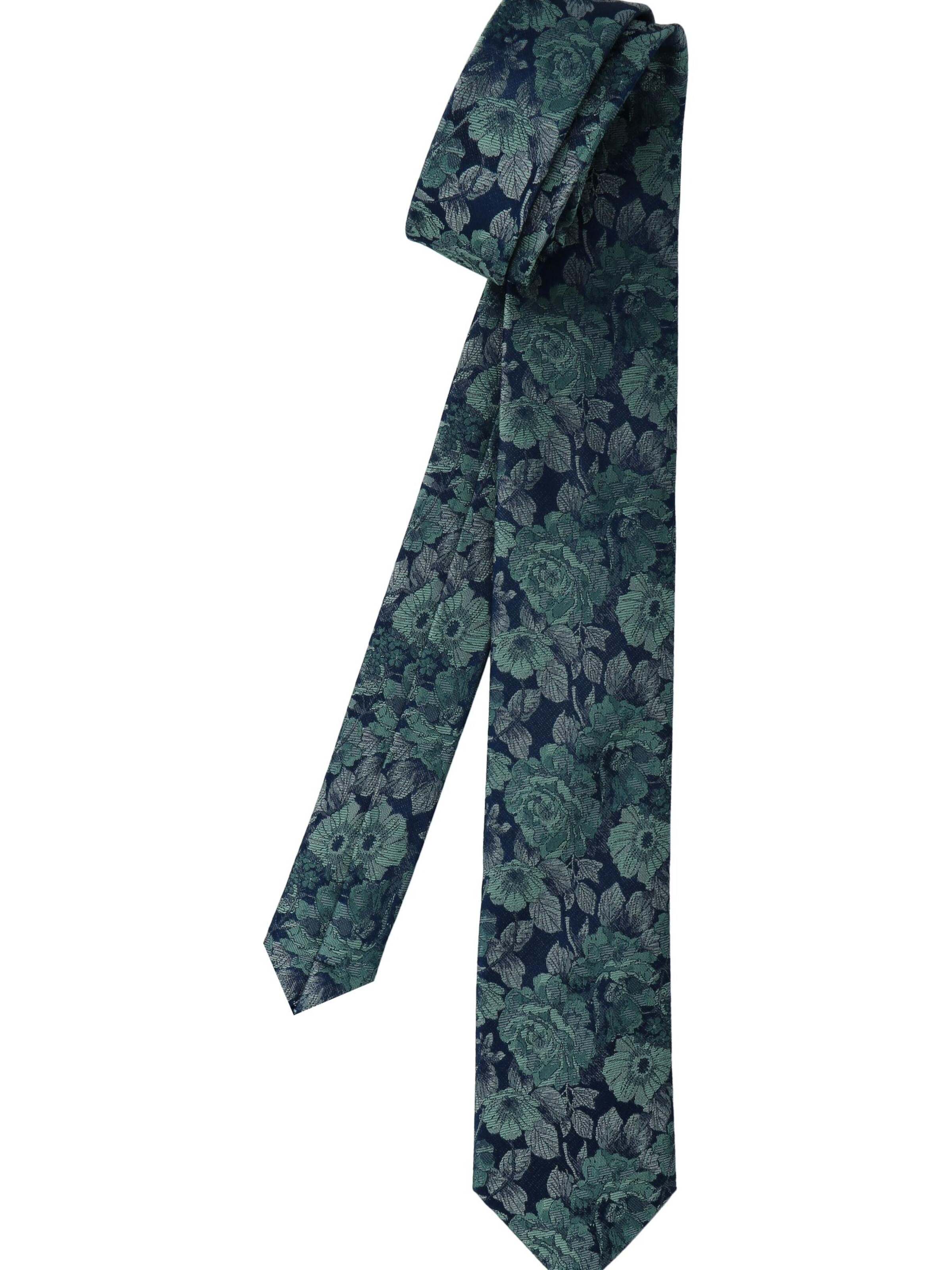 WILLEN Tie 'Millefleur Marine' in Green