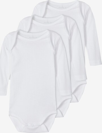 Tutina / body per bambino di NAME IT in bianco: frontale