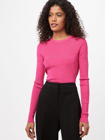 HUGO Пуловер в розово: отпред