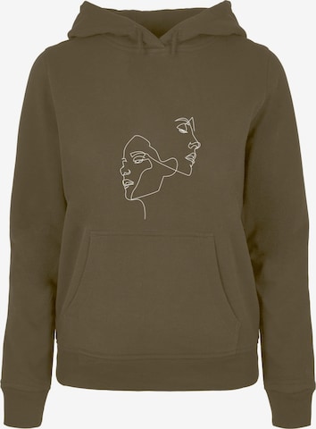 Sweat-shirt 'One Line' Mister Tee en vert : devant