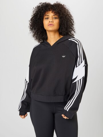 ADIDAS ORIGINALS Sportsweatshirt in Schwarz: predná strana