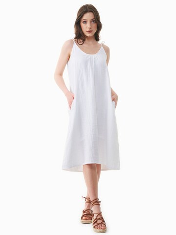 Organication Kleid in Weiß: Vorderseite