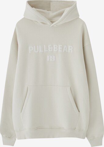 Sweat-shirt Pull&Bear en blanc : devant