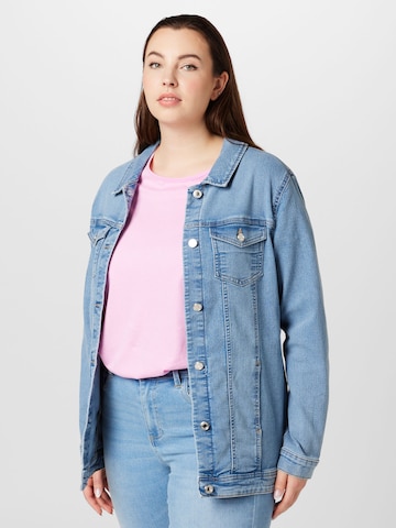 ONLY Carmakoma Between-Season Jacket 'Wespa' in Blue: front