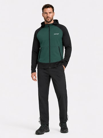 YOUTHUP Athletic Jacket 'UHRENFENSTER' in Green