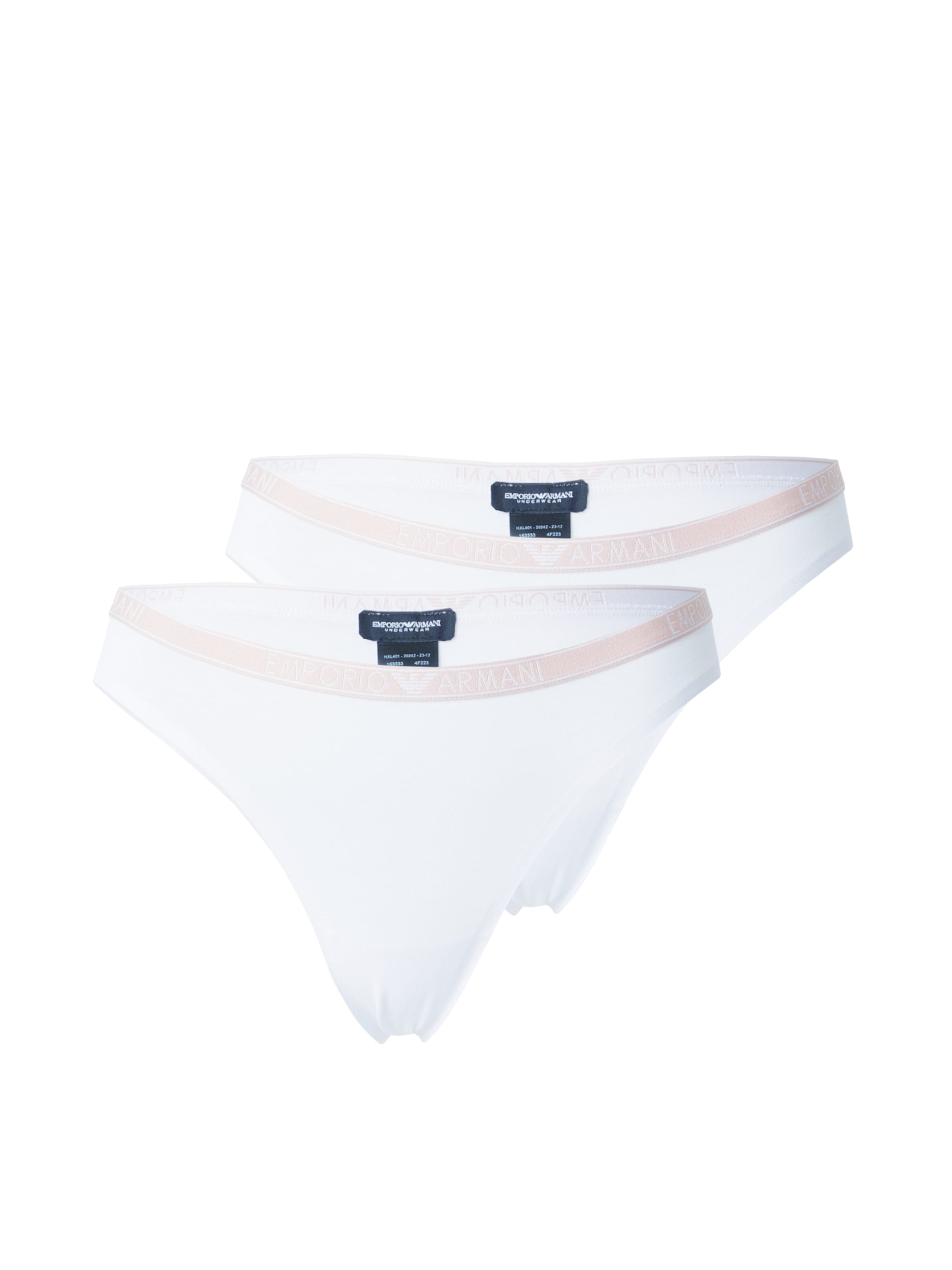 Tanga de la Emporio Armani pe alb: față