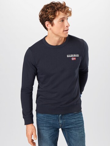 NAPAPIJRI Regular fit Sweatshirt 'B-Ice' in Blauw: voorkant