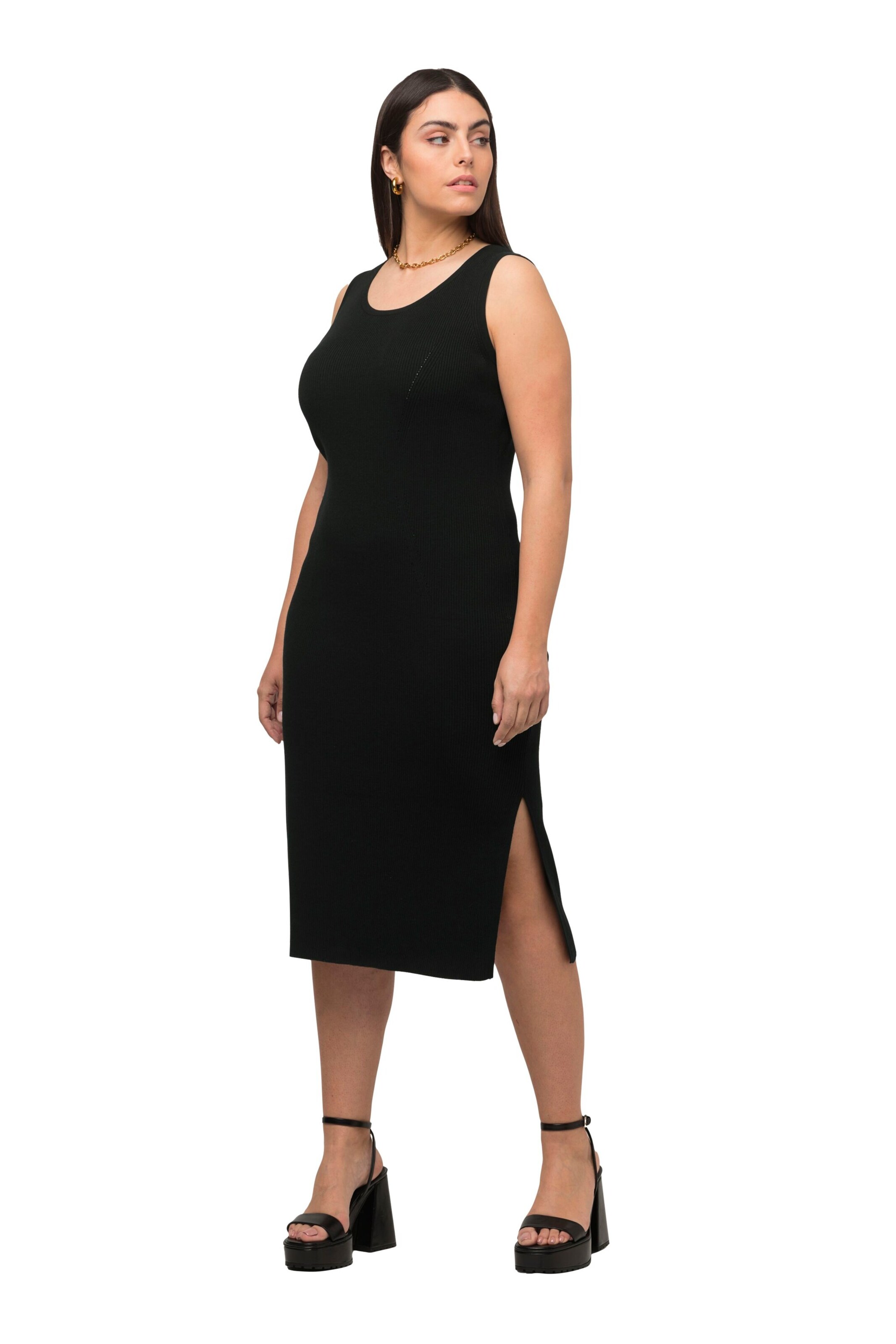 Ulla Popken Jurk in Zwart: voorkant