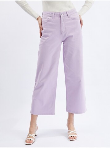 Orsay Wide leg Jeans in Purple: front