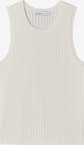 BershkaMajica - bijela boja: prednji dio