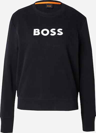 BOSS Sweatshirt 'Ela 6' em preto / branco, Vista do produto