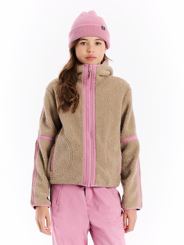 PROTEST Fleece jas 'PRTJaggy JR' in Bruin