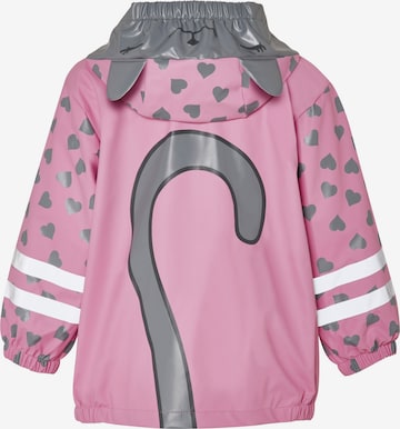 PLAYSHOES Weatherproof jacket 'Katze' in Pink