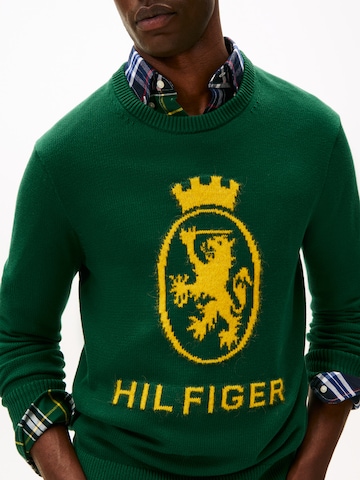 TOMMY HILFIGER Pullover in Grün