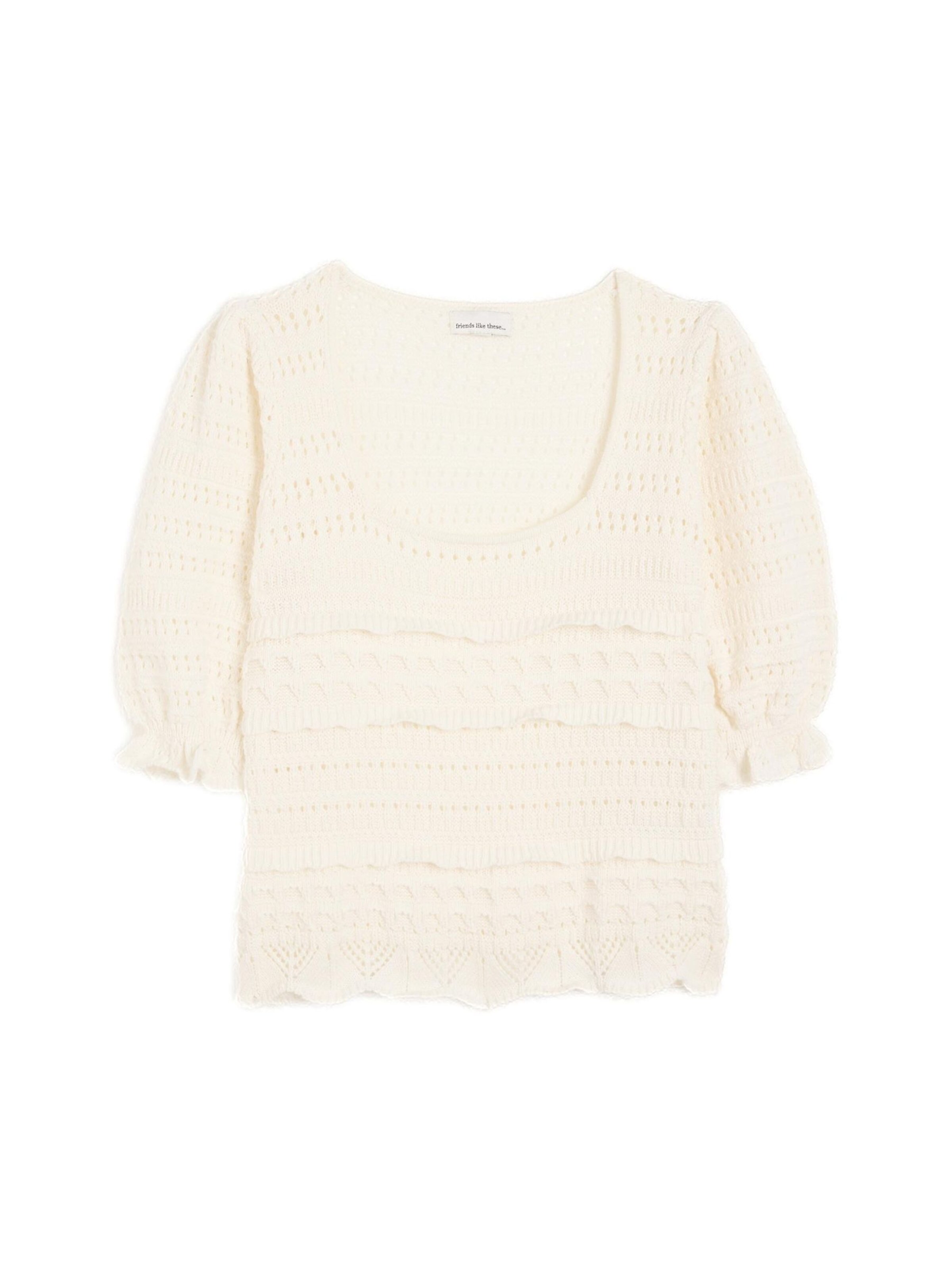 Friends Like These Sweater in Beige: front