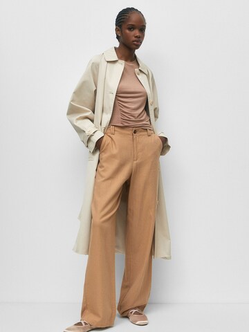 Pull&Bear Loosefit Bukser i beige: forside