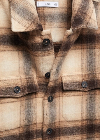 MANGO MAN Regular fit Button Up Shirt 'Limito' in Brown
