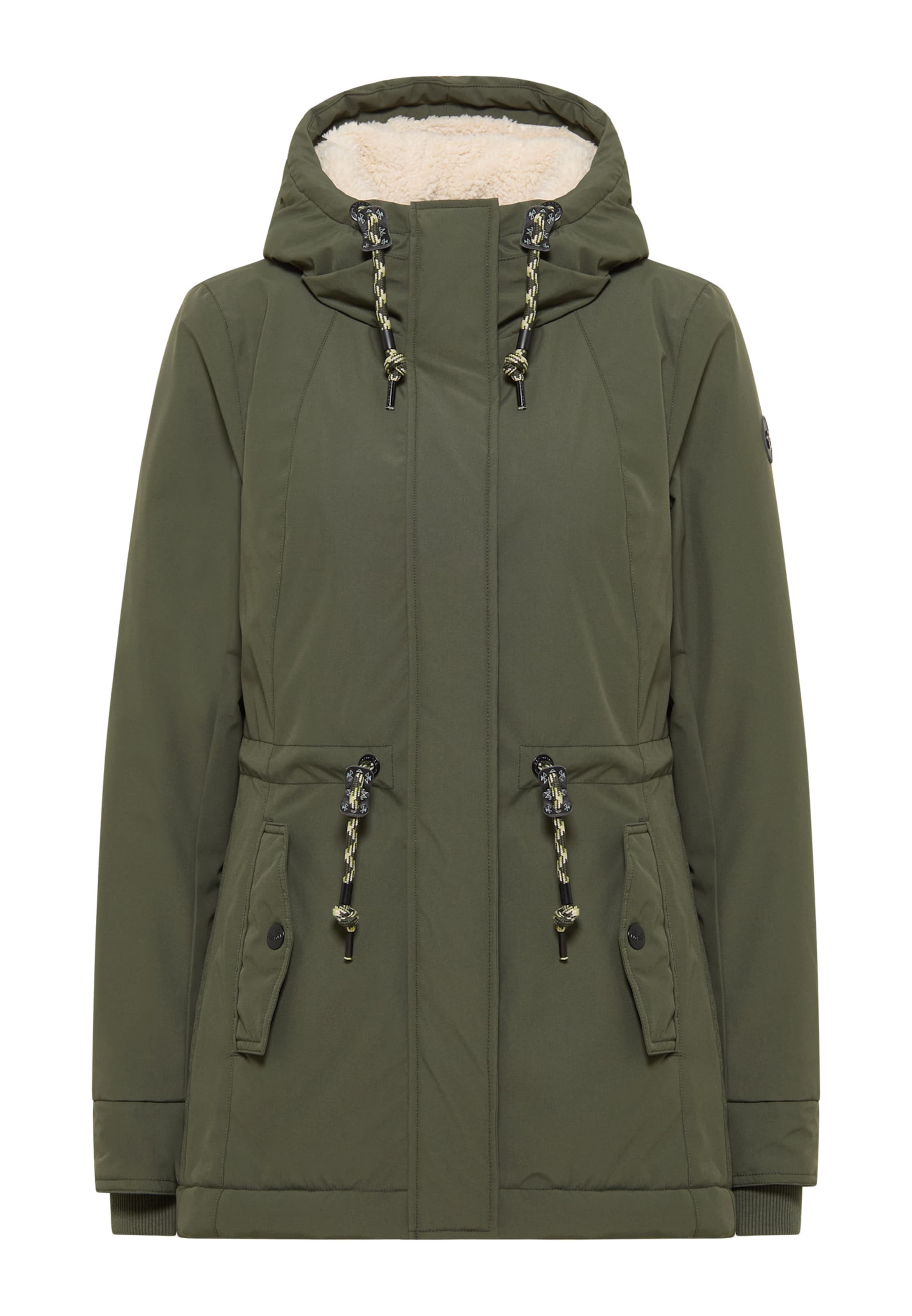 Ragwear Winter Parka in Green: front