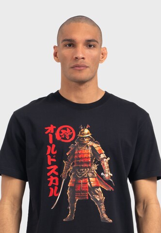 Oldskull Shirt 'Asian Shogun Legacy Graphic' in Black