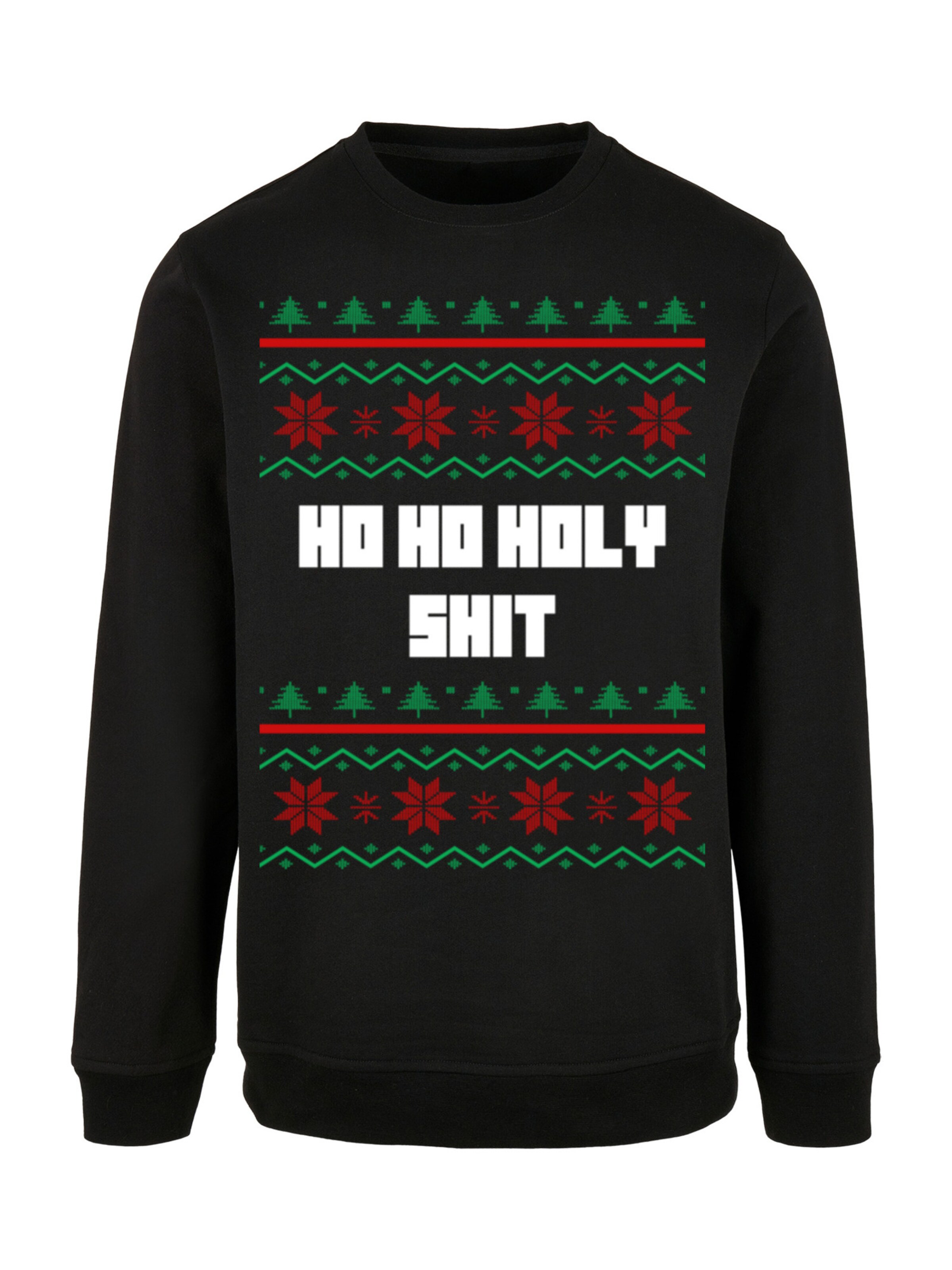 F4NT4STIC Sweatshirt 'Ho Ho Holy' in Schwarz: Vorderseite