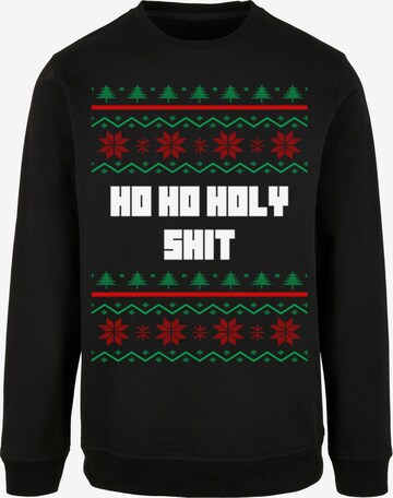 F4NT4STIC Sweatshirt 'Ho Ho Holy' in Zwart: voorkant